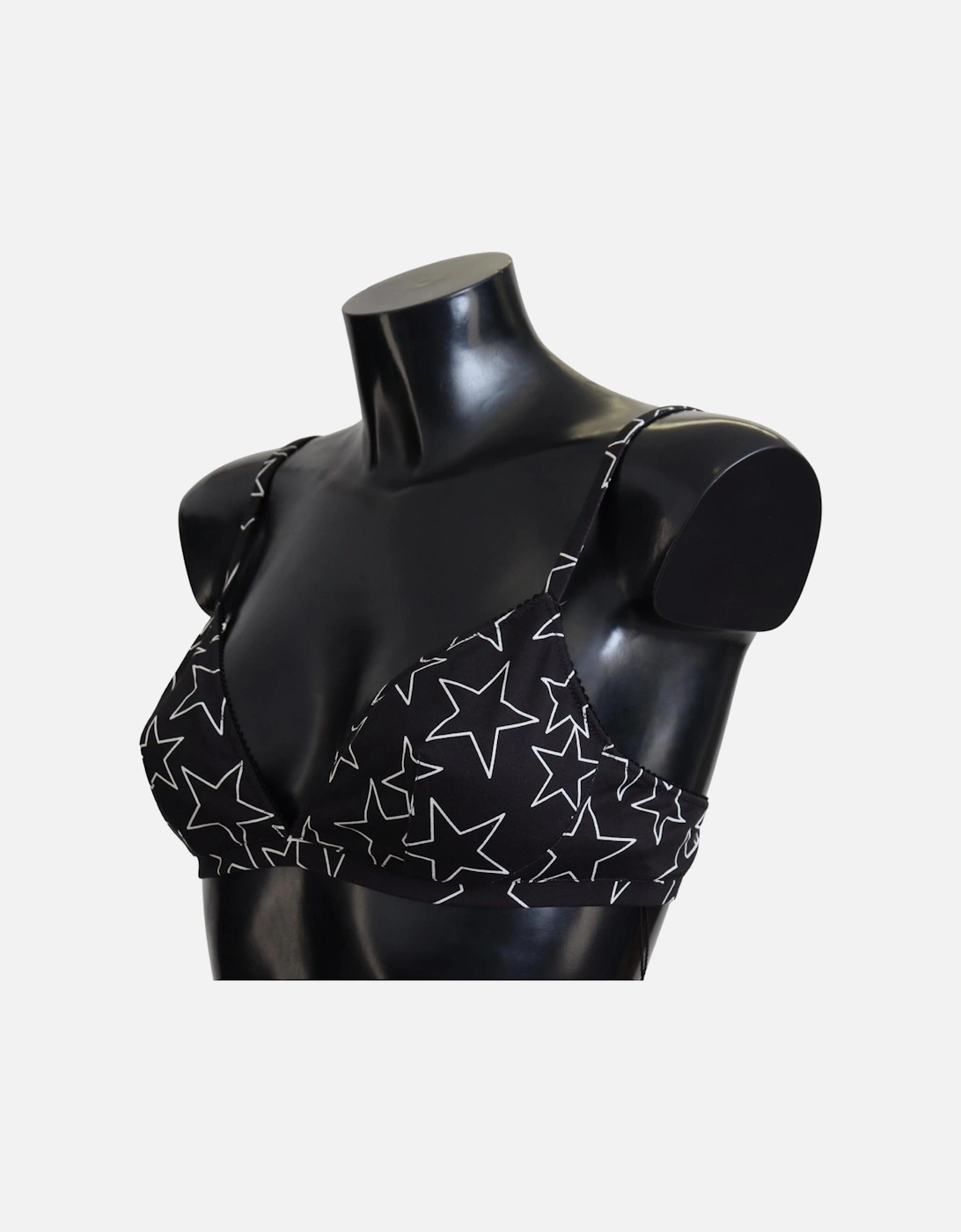 Star Print Cotton Underwear Bra Women - Blackwhite