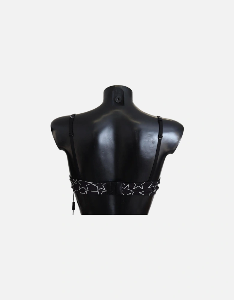 Star Print Cotton Underwear Bra Women - Blackwhite