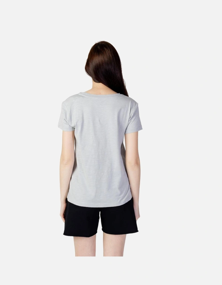 Cotton Graphic Print T-Shirt Women - Gray