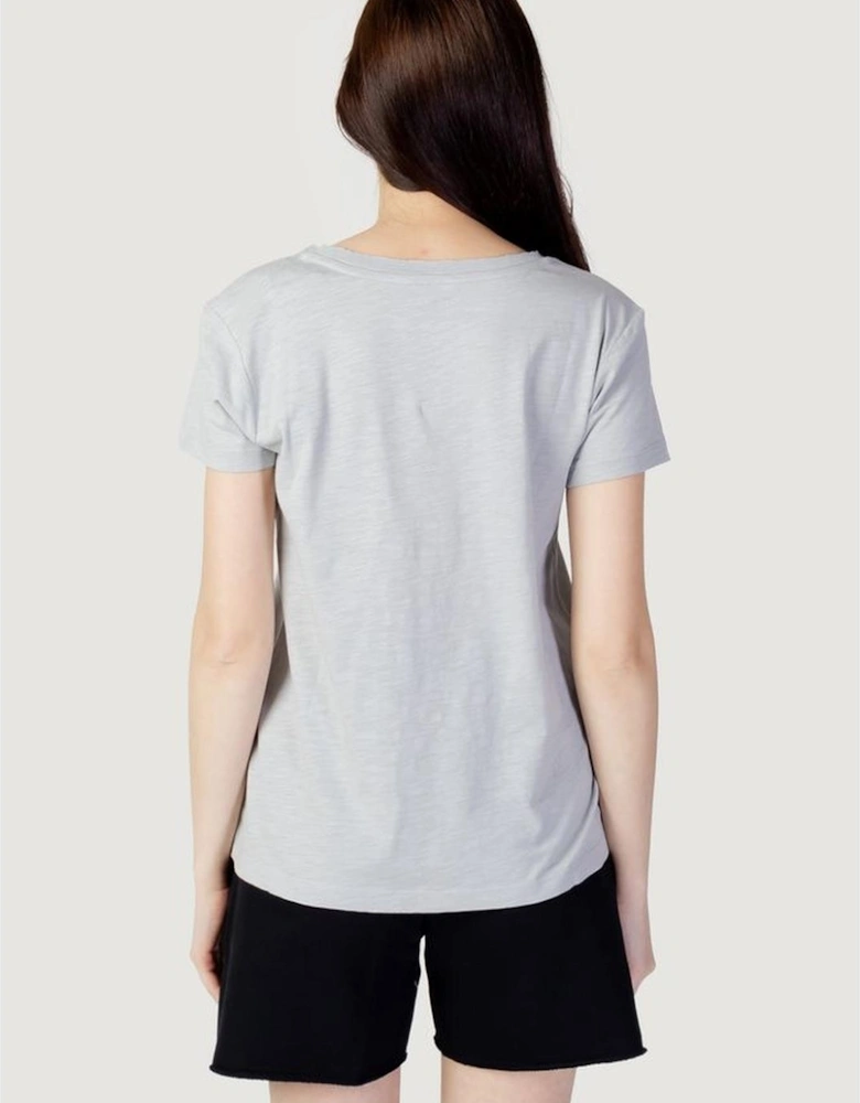 Cotton Graphic Print T-Shirt Women - Gray
