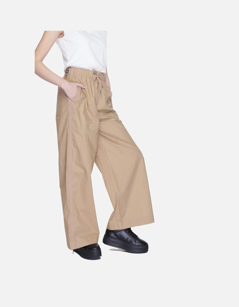 Wide-Leg High-Waisted Palazzo Pants Women - Beige Jeans
