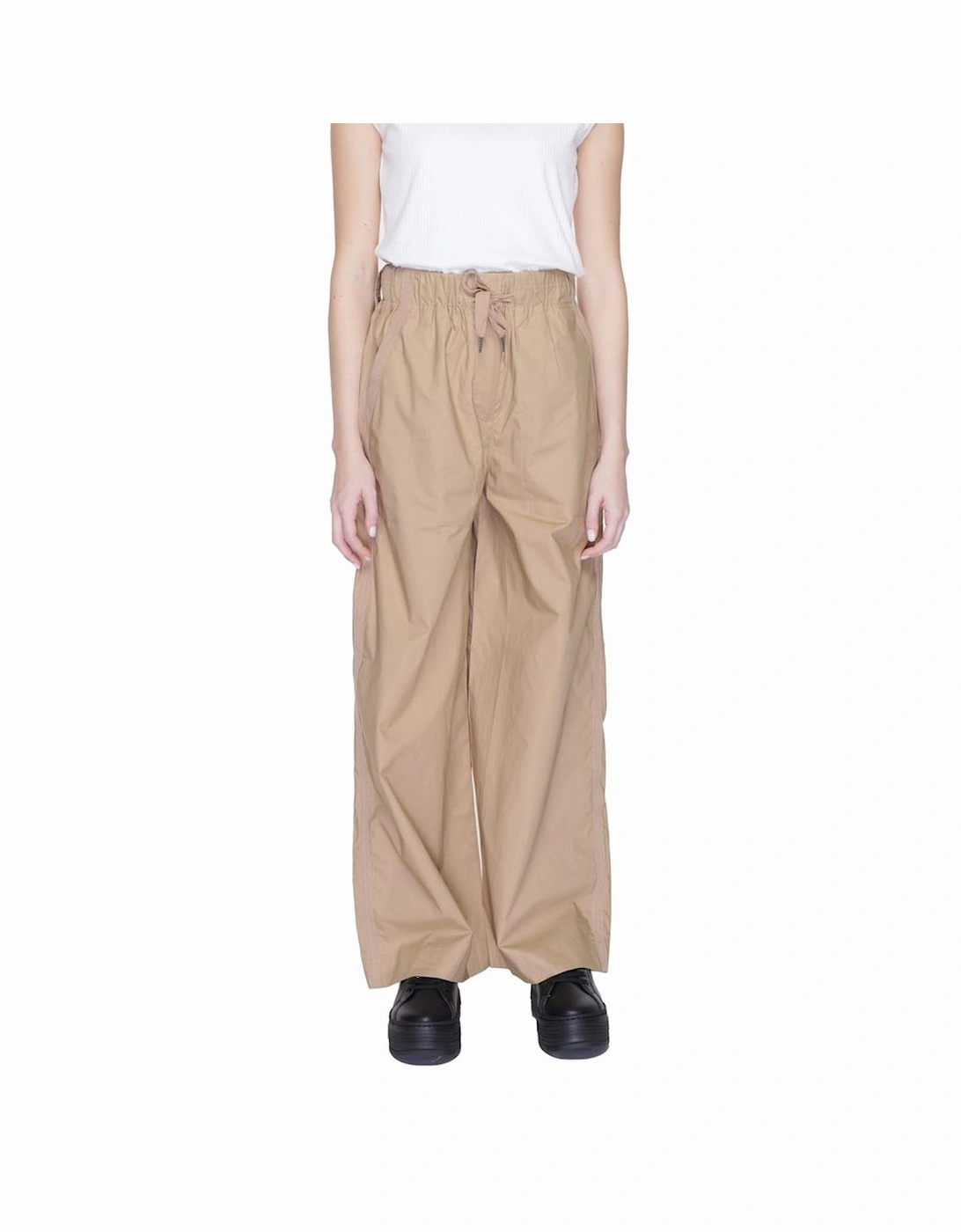 Wide-Leg High-Waisted Palazzo Pants Women - Beige Jeans, 6 of 5