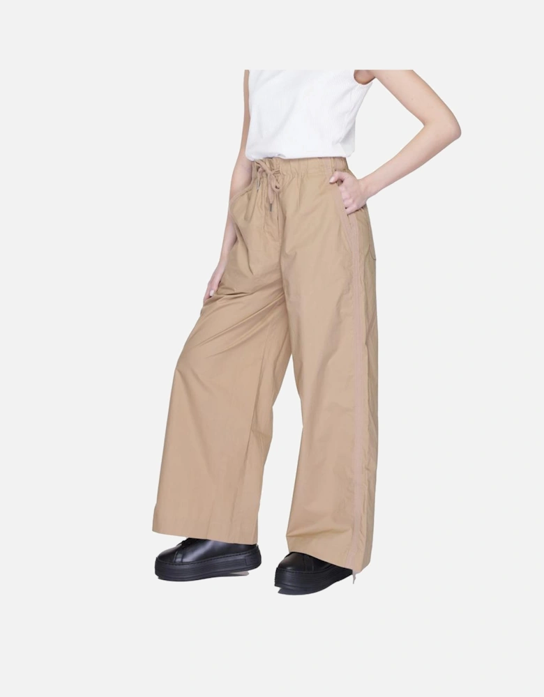 Wide-Leg High-Waisted Palazzo Pants Women - Beige Jeans