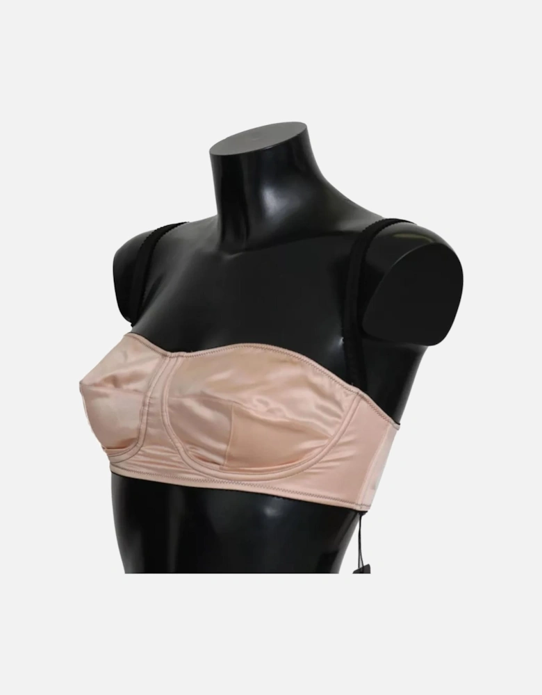Stretch Balconette Bra with Logo Details Women - Pink Underwear