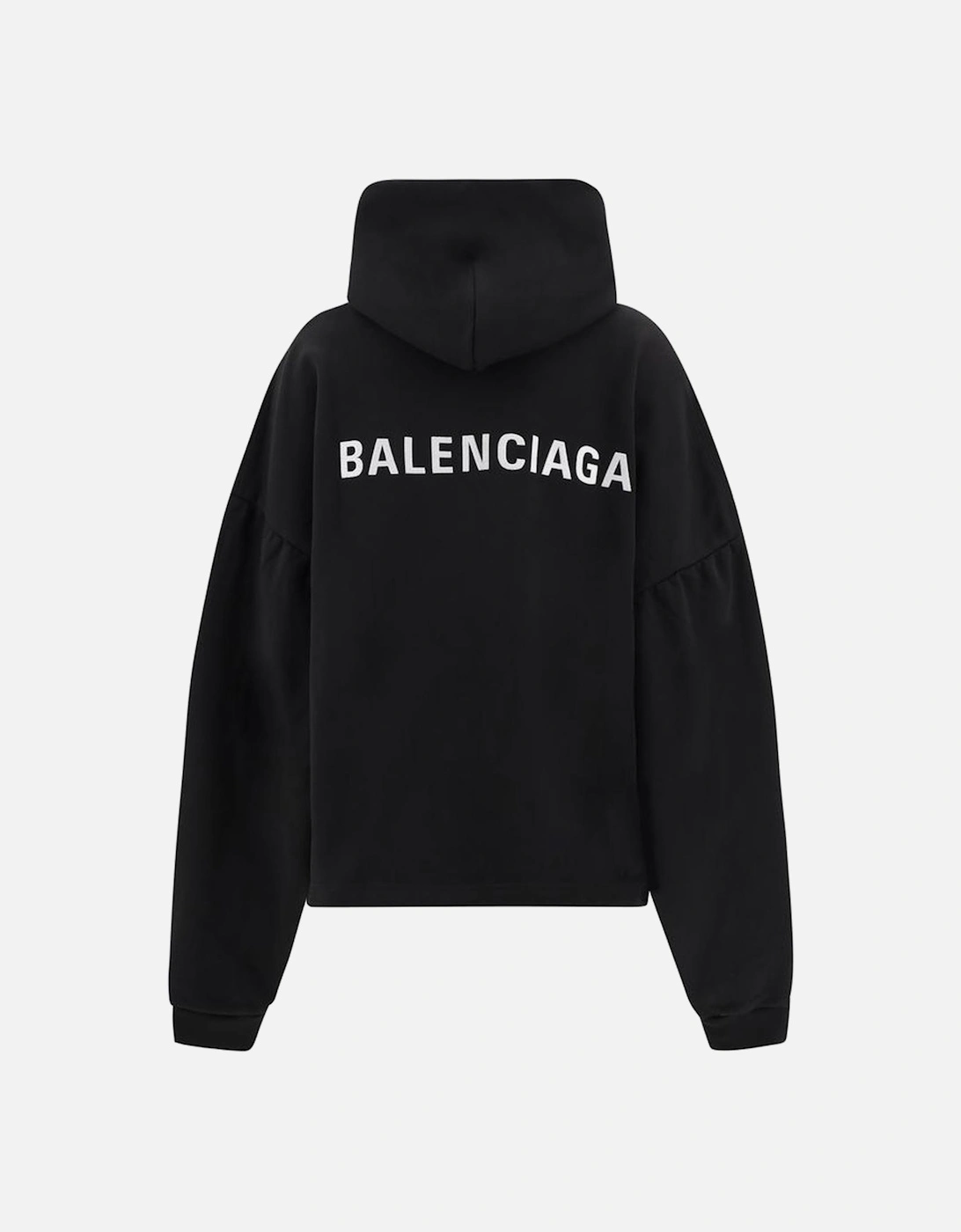 Iconic Logo Hoodie with Adjustable Hood and Pouch Pocket Women - Black