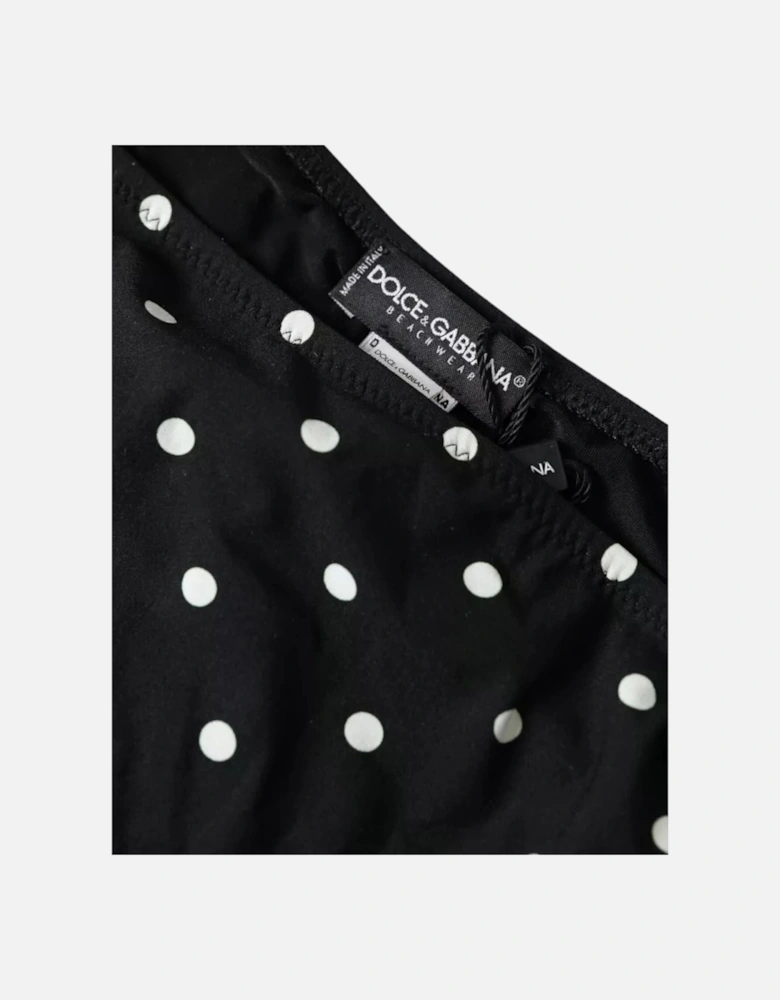 Polka Dot Bikini Bottom Swimwear Women - Black And White