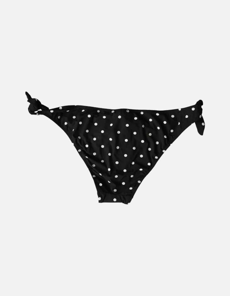 Polka Dot Bikini Bottom Swimwear Women - Black And White