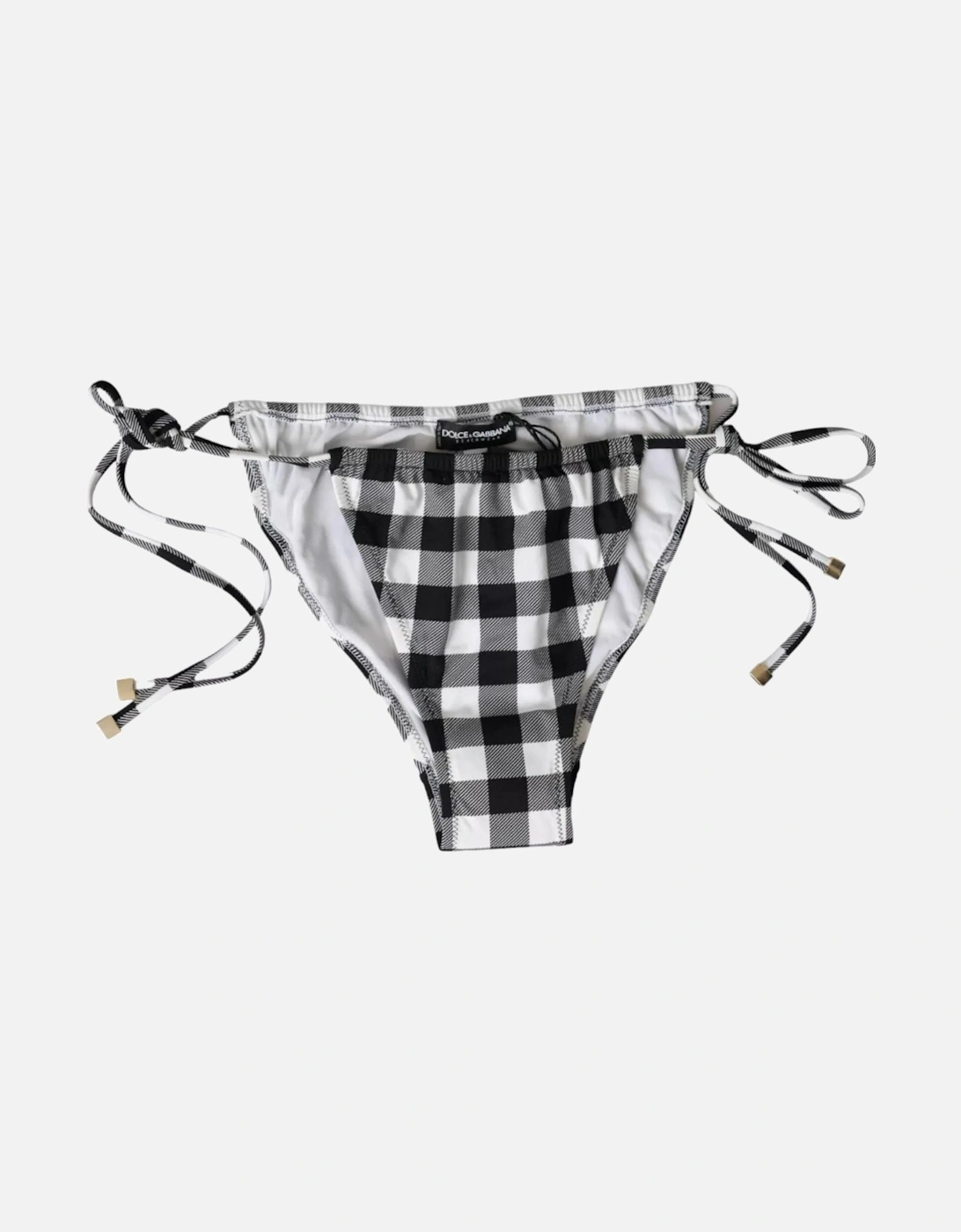Checkered Bikini Bottom Swimwear Women - Black And White, 4 of 3
