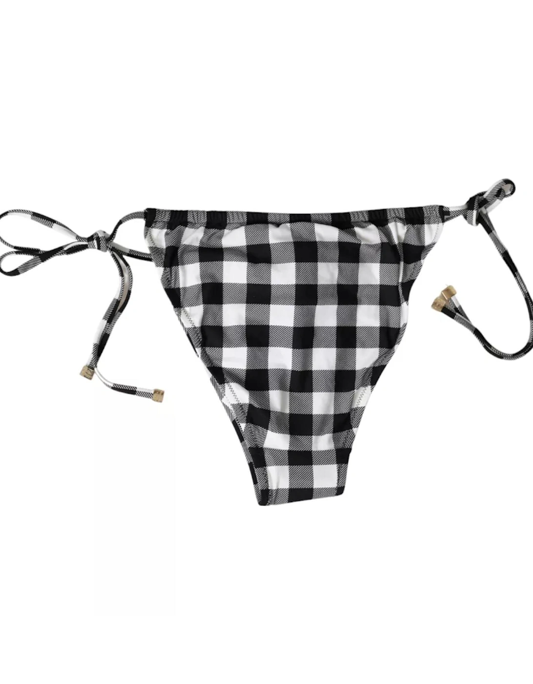 Checkered Bikini Bottom Swimwear Women - Black And White