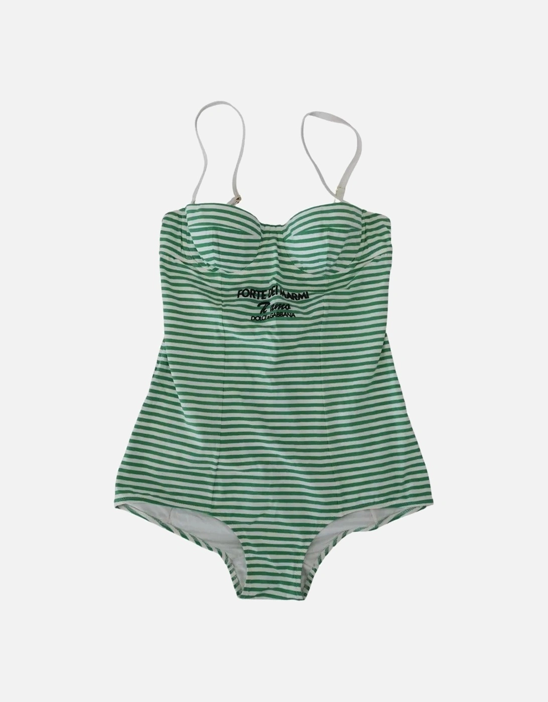 Tie Dye Cotton Stretch Briefs with Logo Women - Green Swimwear