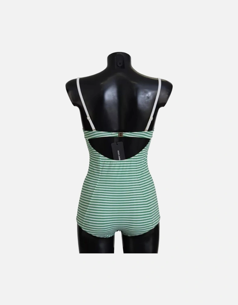 Tie Dye Cotton Stretch Briefs with Logo Women - Green Swimwear