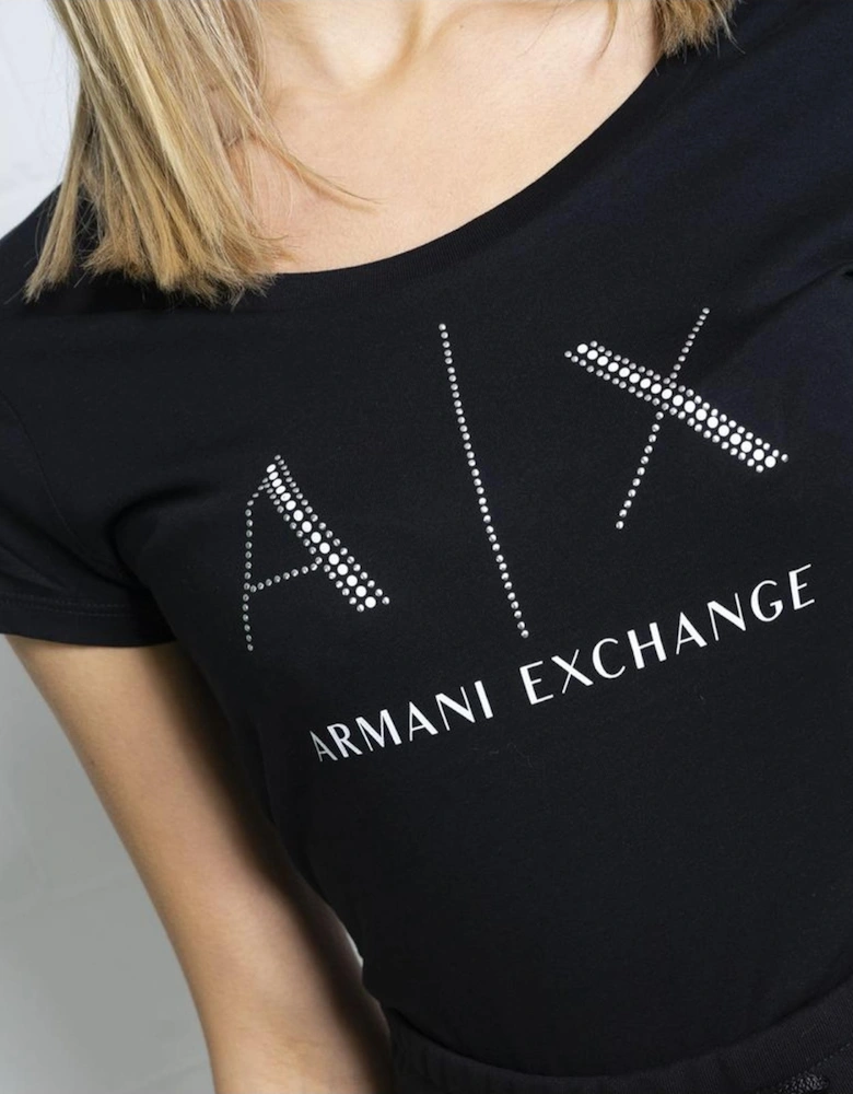 Cotton Graphic Print T-Shirt Women - Black