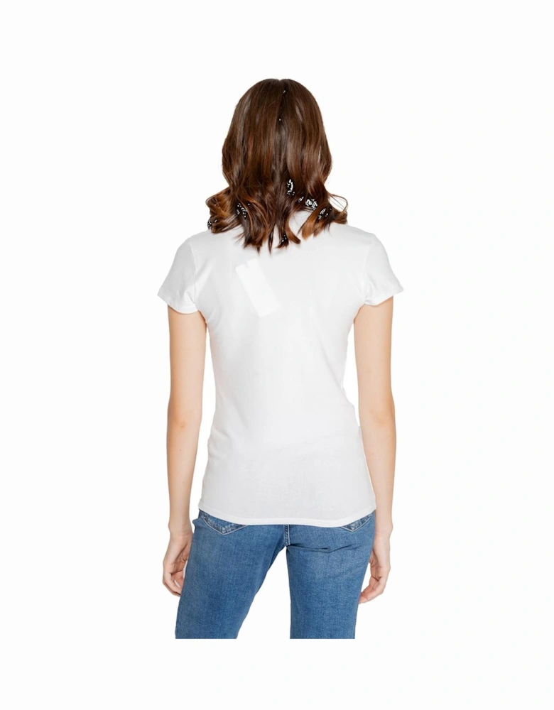 Cotton Blend T-Shirt with Elastane Women - White