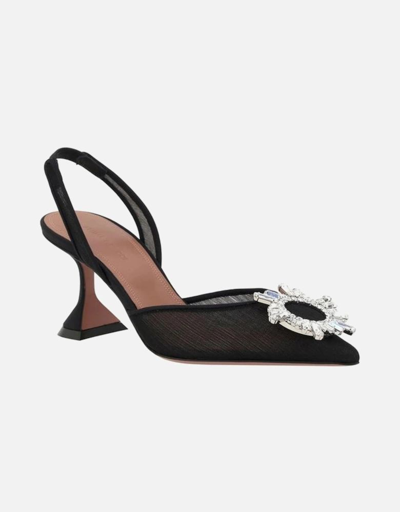 Elegant Slingback Jewel-Embellished Pumps Women - Black