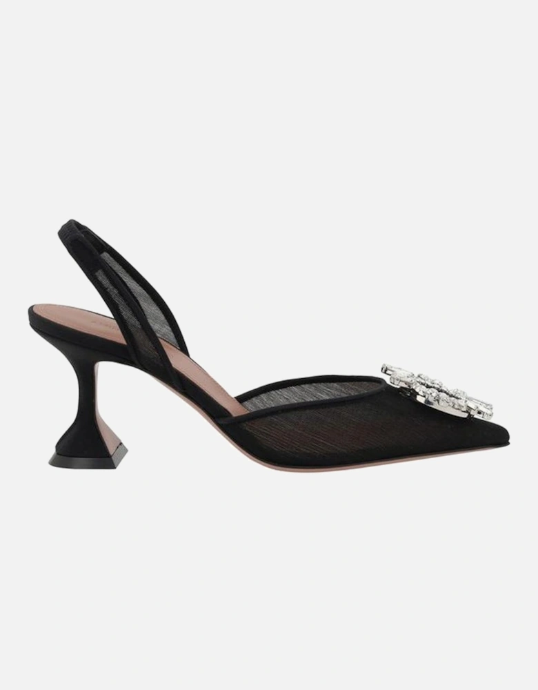 Elegant Slingback Jewel-Embellished Pumps Women - Black