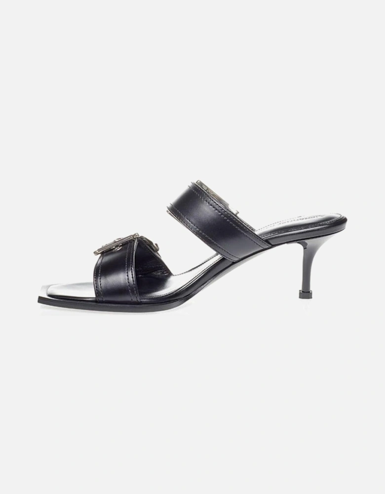 Elevate Your Steps in Timeless Black Leather Sandals Women