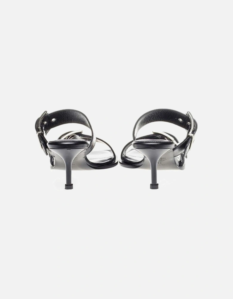 Elevate Your Steps in Timeless Black Leather Sandals Women