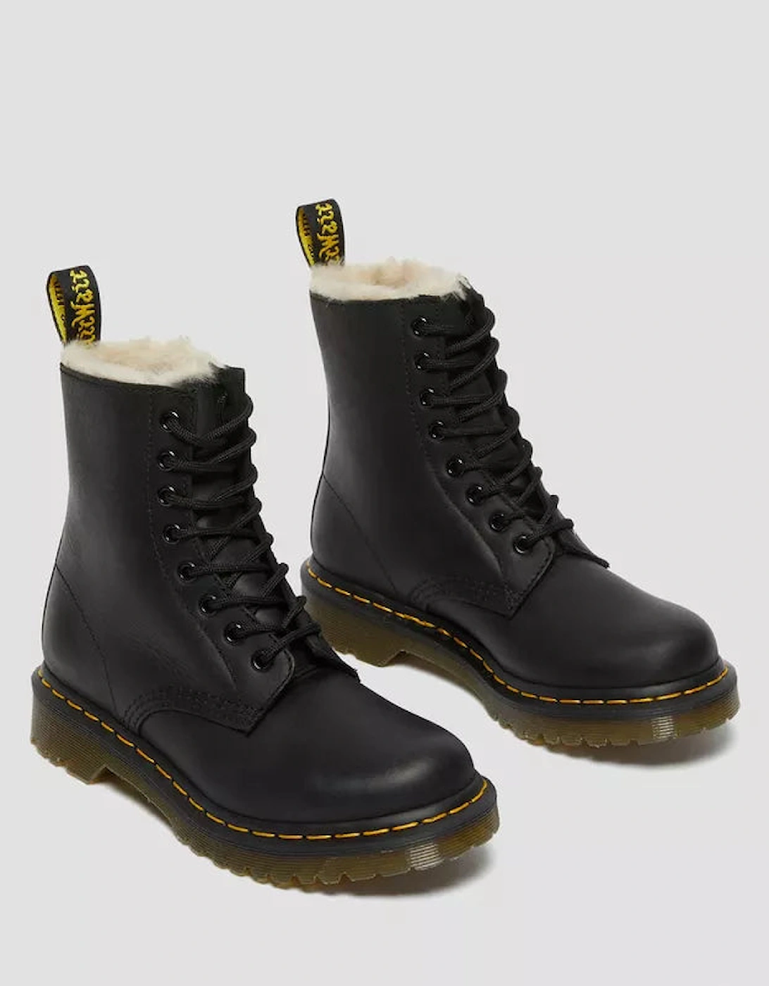 Dr. Martens Winterised Womens Black Burnished Wyoming Serena Boots