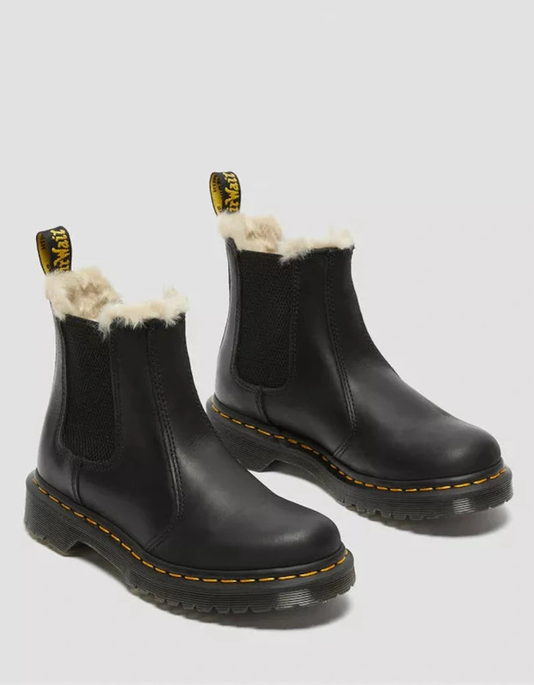 Dr. Martens Winterised Womens Black Burnished Wyoming Leonore Boots