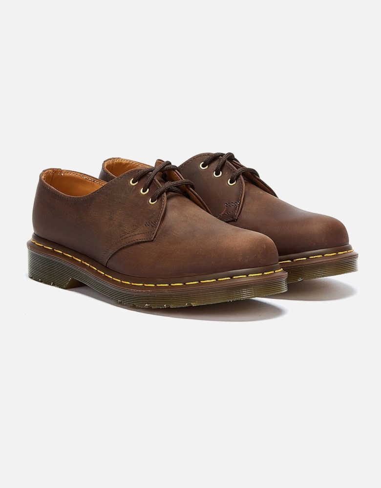 Dr. Martens 1461 Crazy Horse Mens Gaucho Brown Leather Shoes