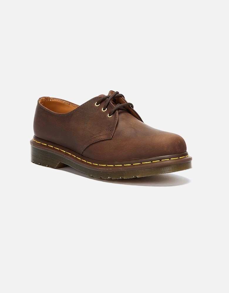 Dr. Martens 1461 Crazy Horse Mens Gaucho Brown Leather Shoes