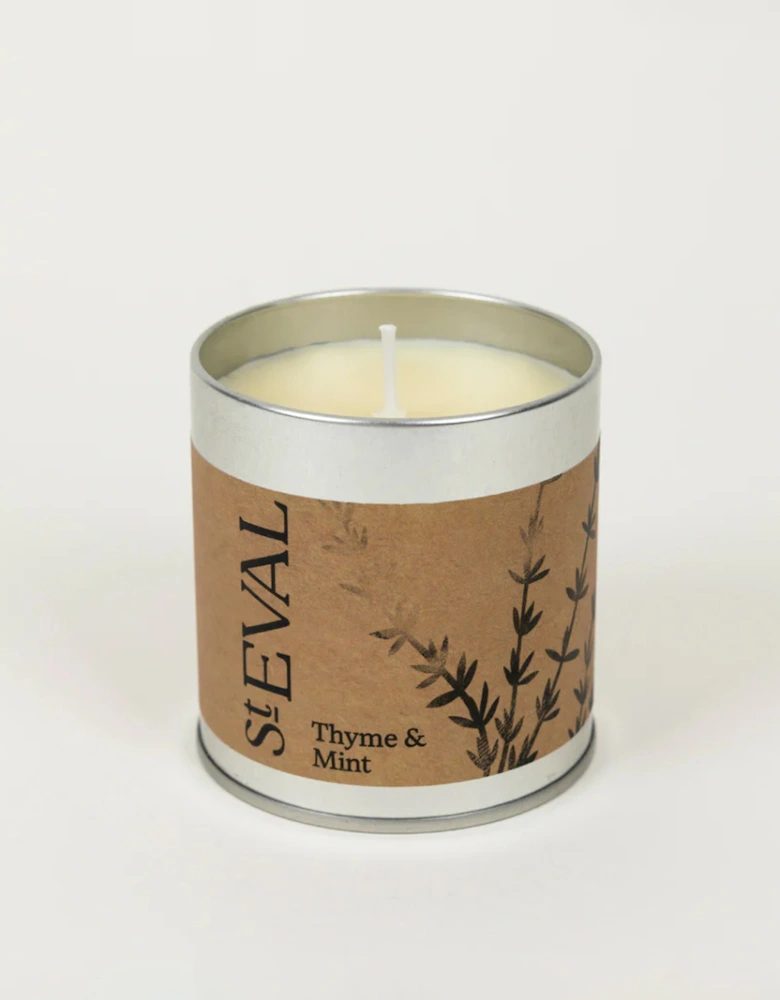 St Eval Scented Tin Candle Thyme & Mint