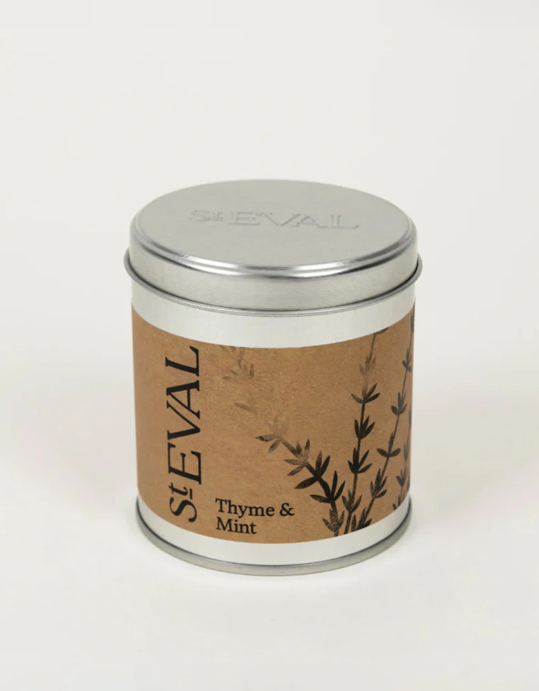 St Eval Scented Tin Candle Thyme & Mint