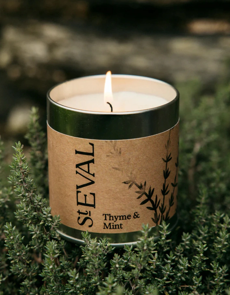 St Eval Scented Tin Candle Thyme & Mint