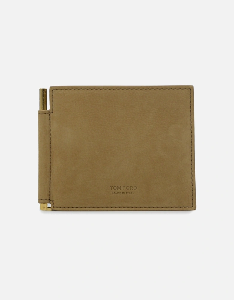 Nubuck T-Line Wallet Tan