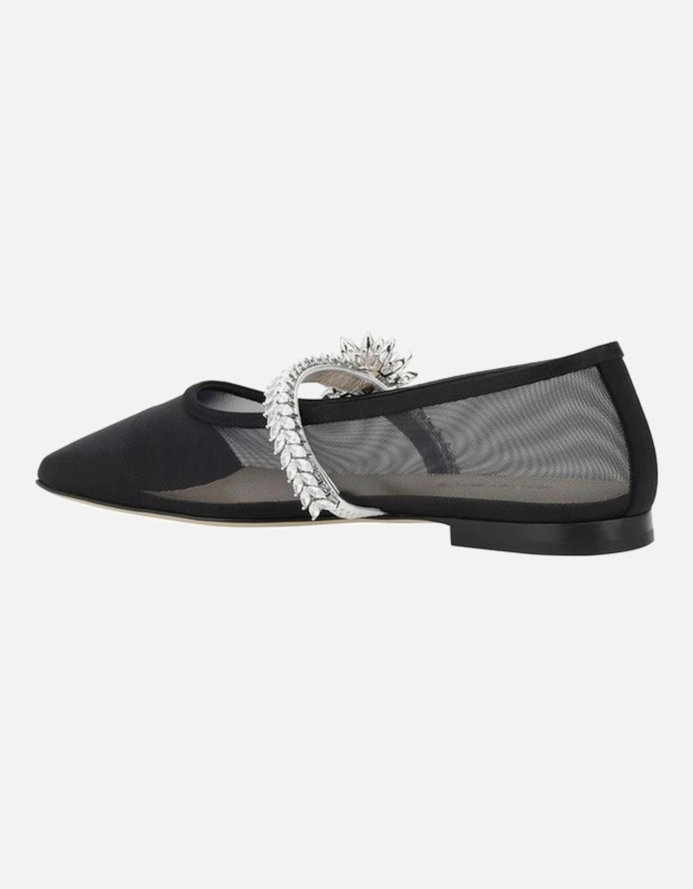 Lotus Flower Ballerinas Women - Black Flats