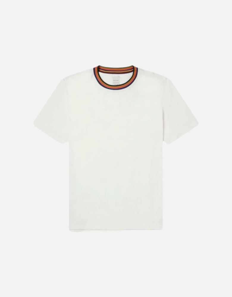 Stripe Rib T-Shirt 01 WHITE