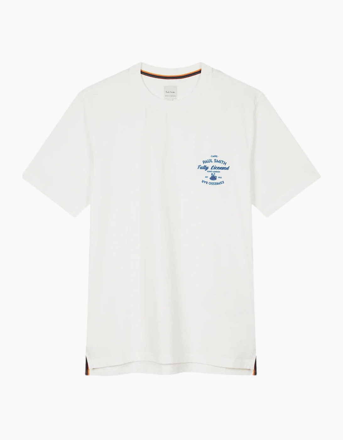 Men's Paul Smith  Espresso Bar Print T-Shirt 01 WHITE - Size: 40