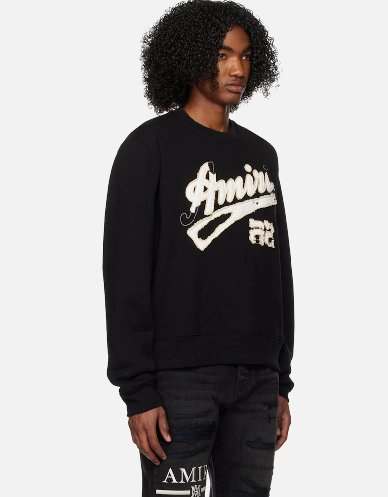 22 Logo Embroidered Sweatshirt in Black