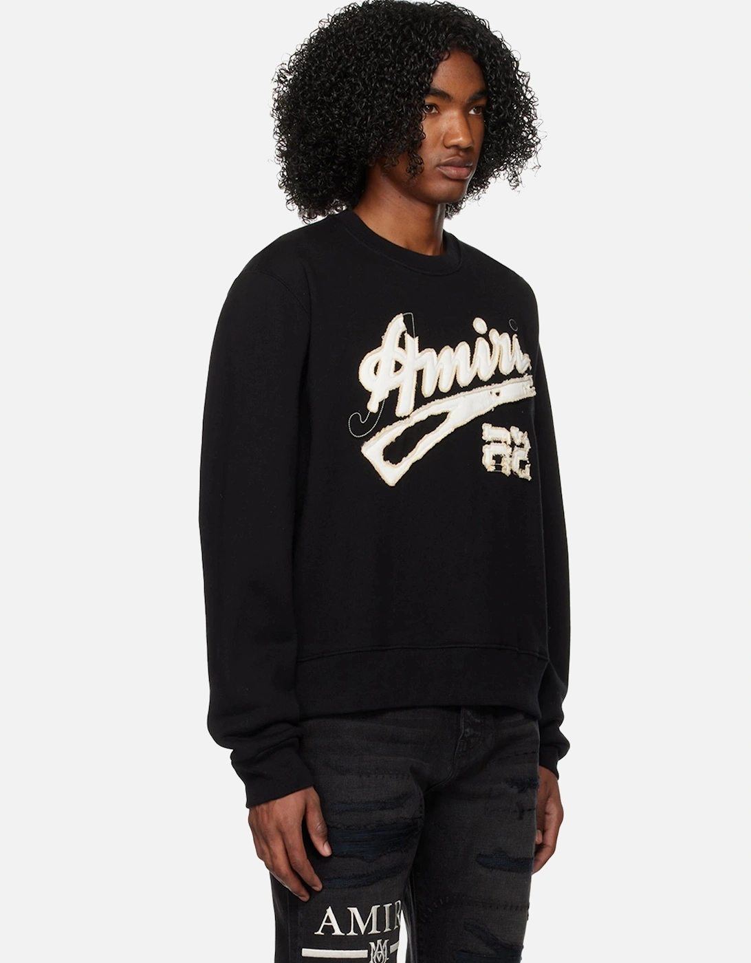 22 Logo Embroidered Sweatshirt in Black