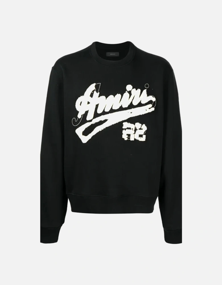 22 Logo Embroidered Sweatshirt in Black