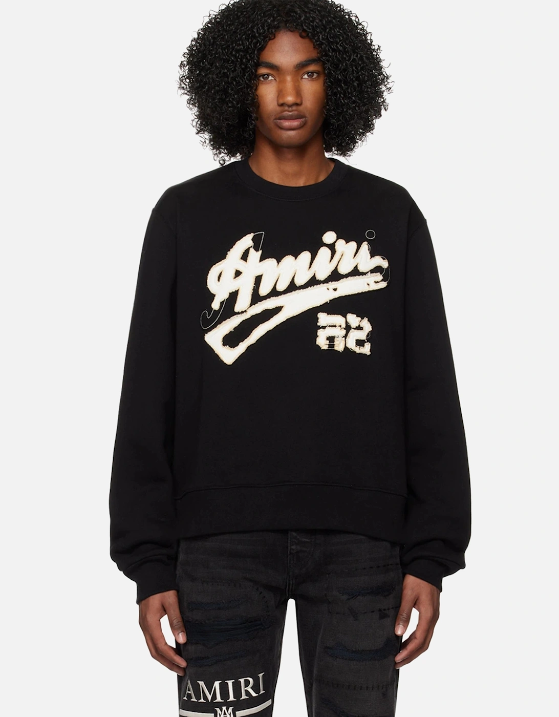 22 Logo Embroidered Sweatshirt in Black