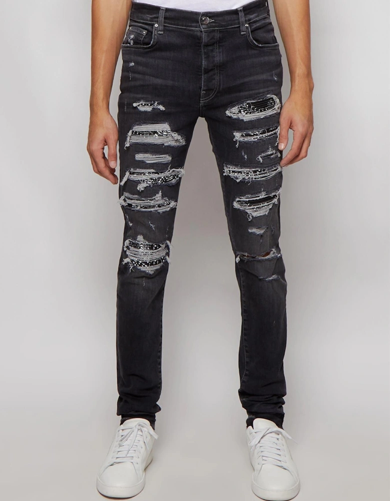 Bandana Thrasher Ripped Jeans in Grey