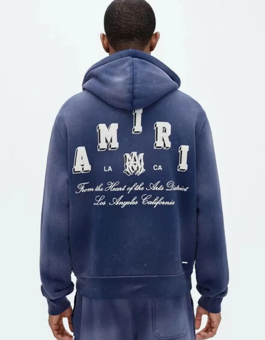 Vintage Collegiate Zip Hoodie in Blue