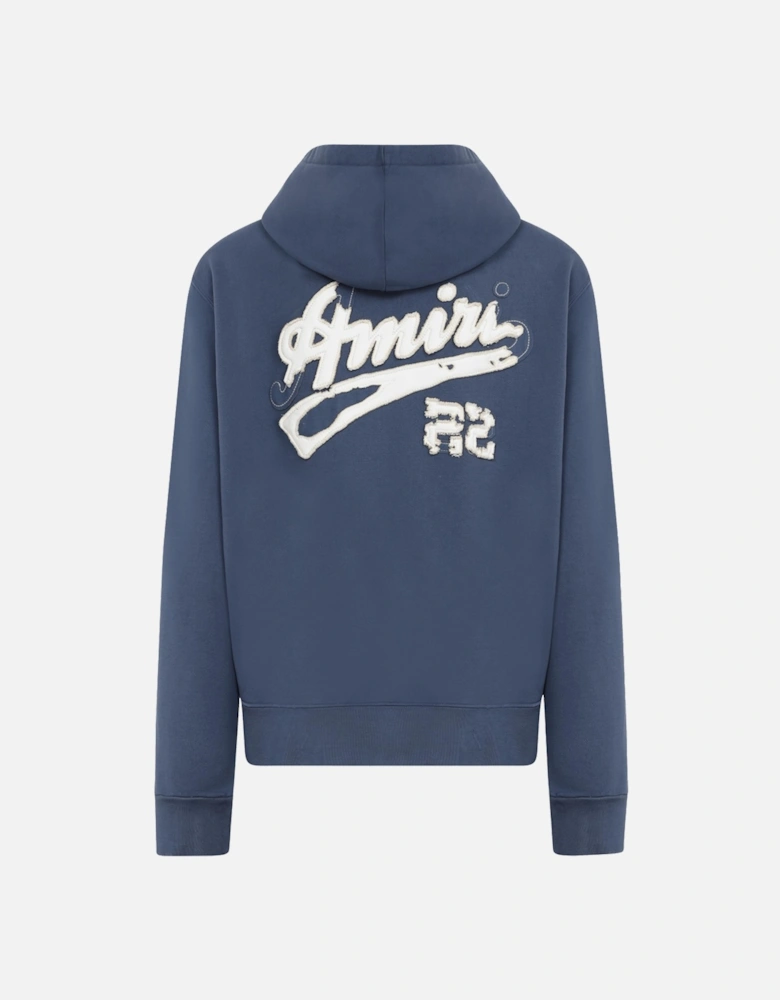 22 Logo Embroidered Hoodie in Bluefin