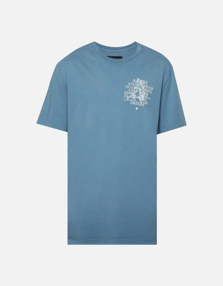 Precious Memories Printed T-Shirt in Bluefin