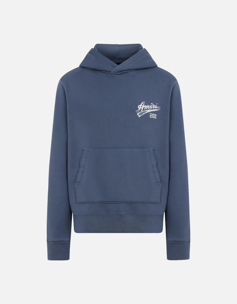 22 Logo Embroidered Hoodie in Bluefin