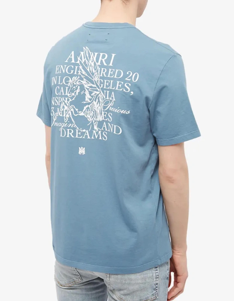 Precious Memories Printed T-Shirt in Bluefin