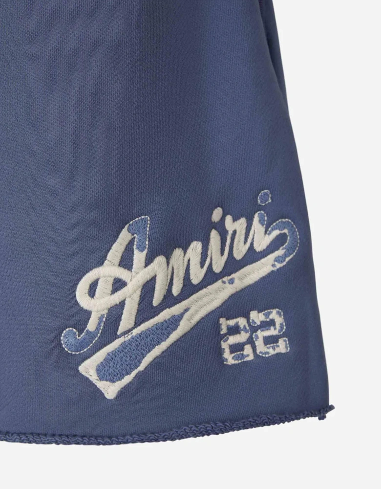 22 Logo Embroidered Shorts in Bluefin