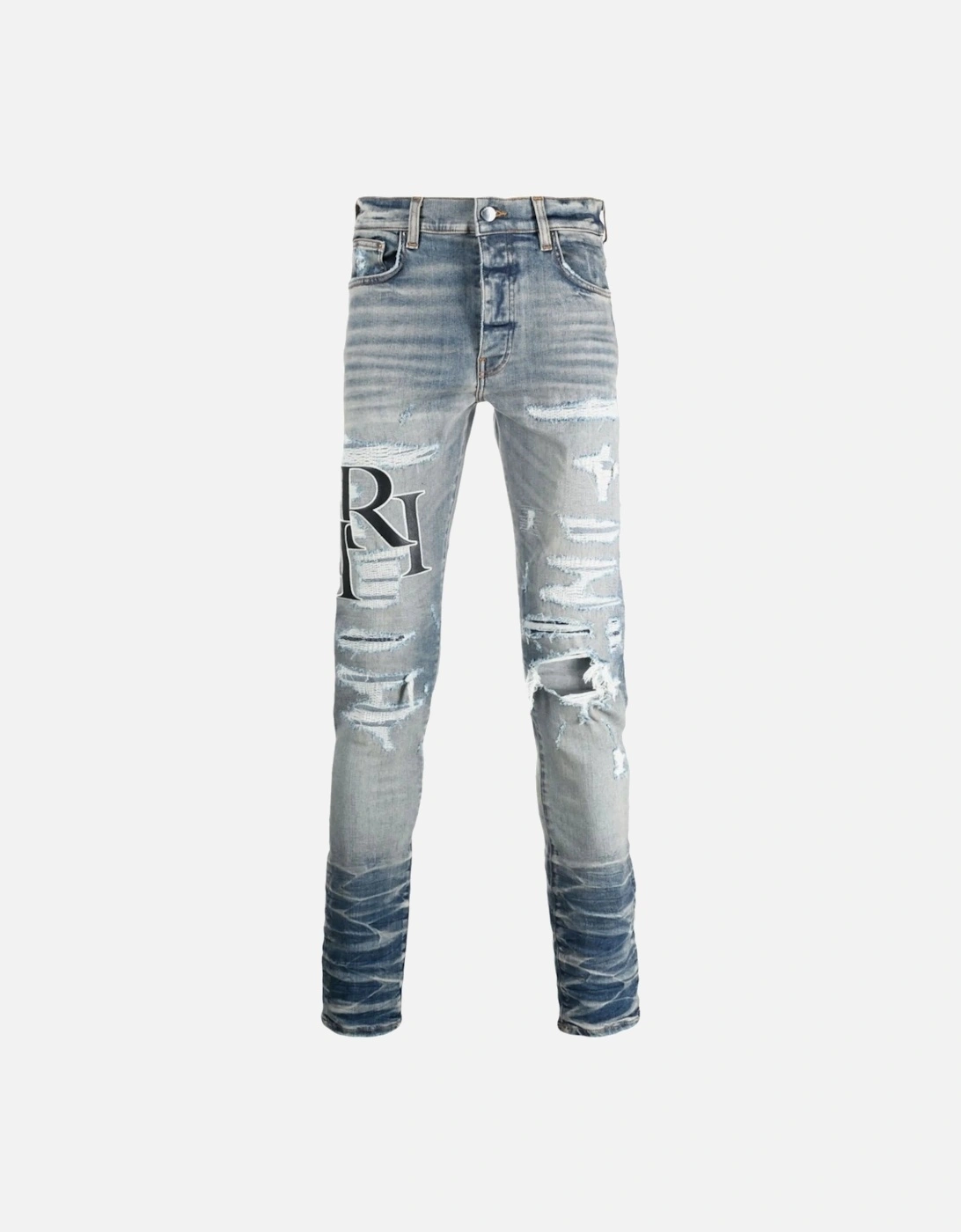 Staggered Logo Vintage Jeans in Blue, 6 of 5