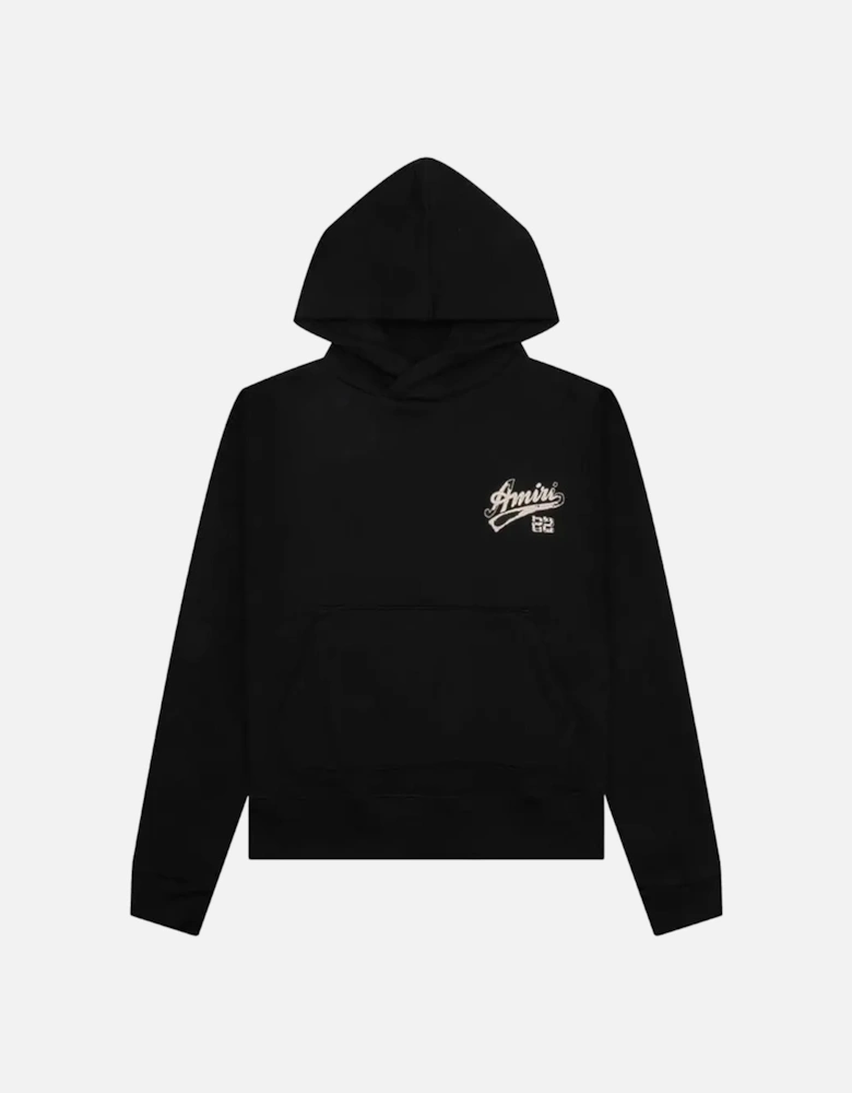 22 Logo Embroidered Hoodie in Black