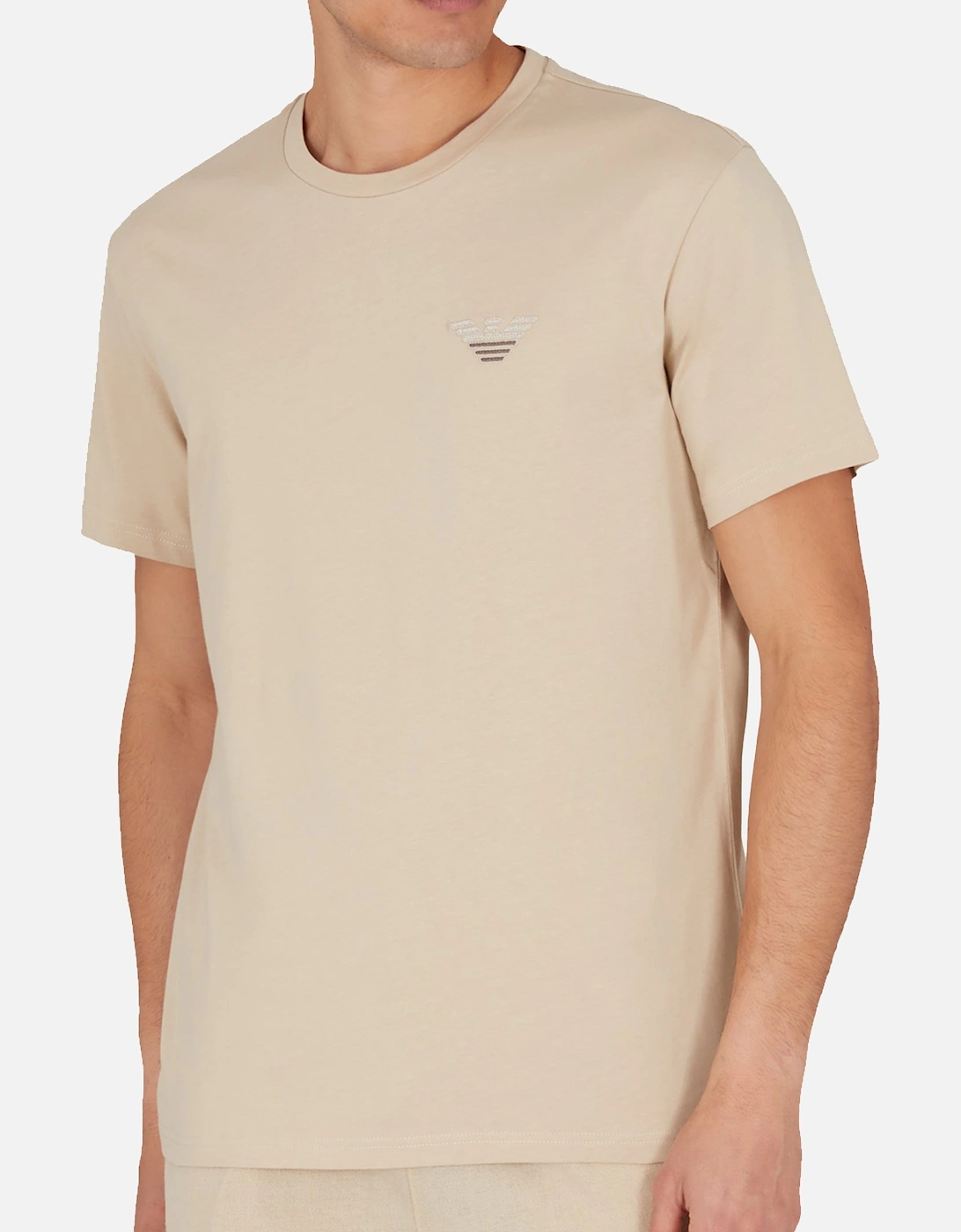 Beach Embroidered Logo T-Shirt Plaza Taupe