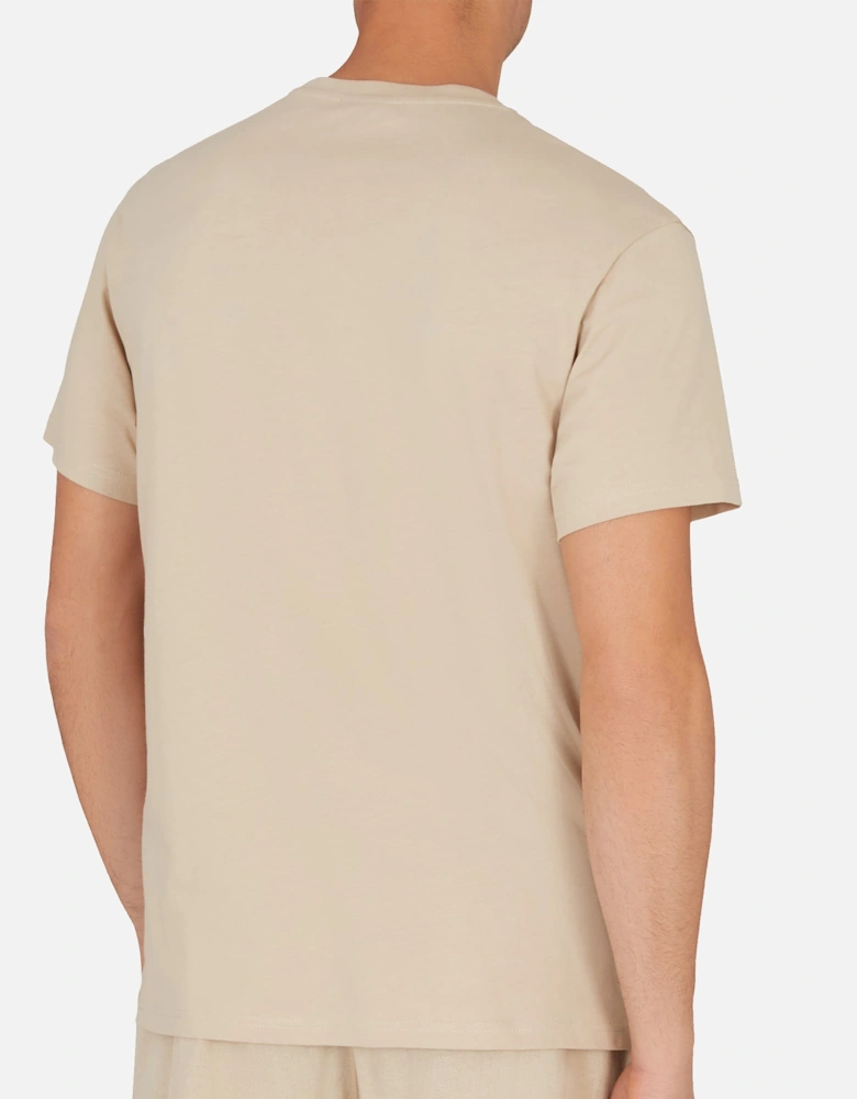 Beach Embroidered Logo T-Shirt Plaza Taupe