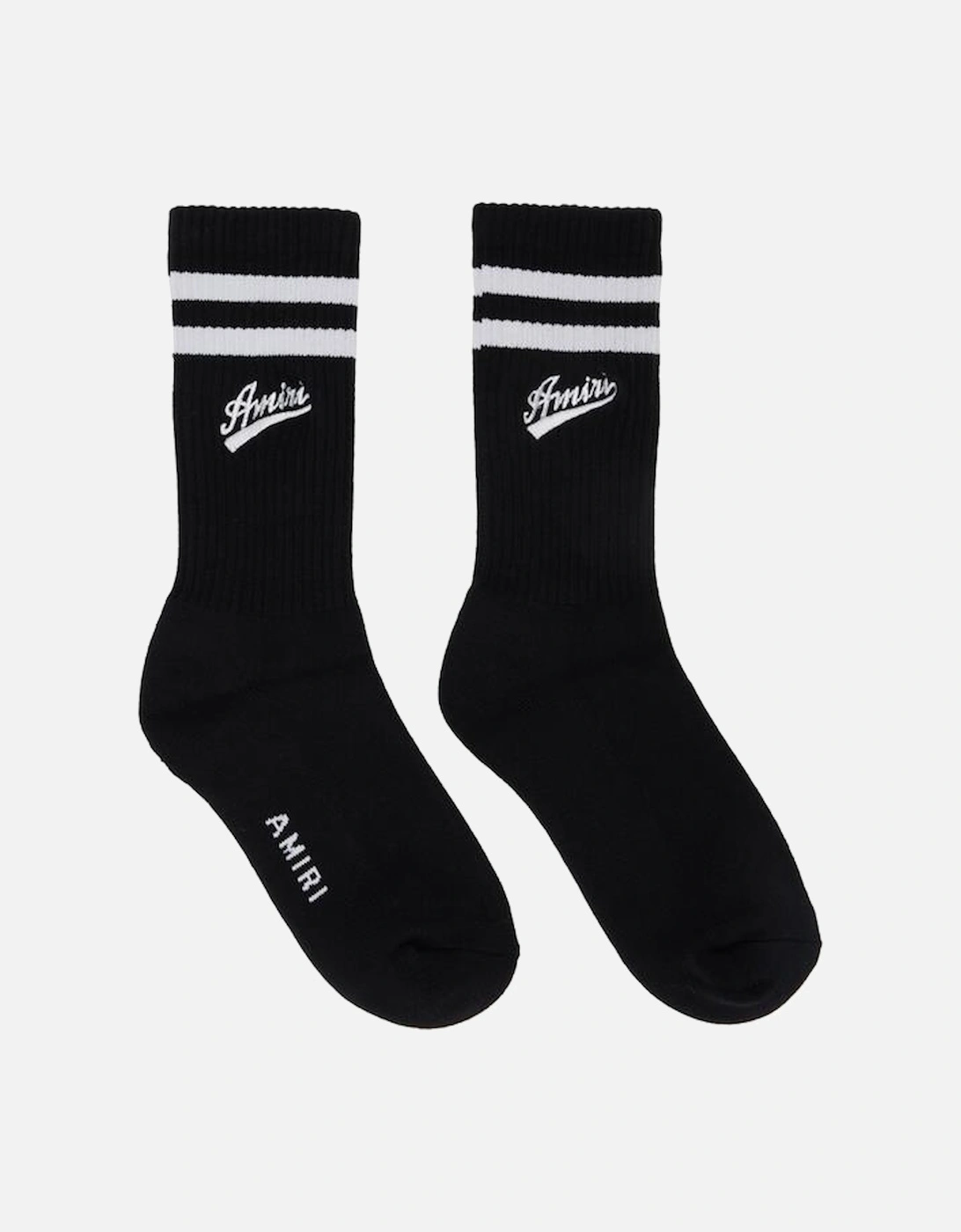 Varsity Script Socks in Black