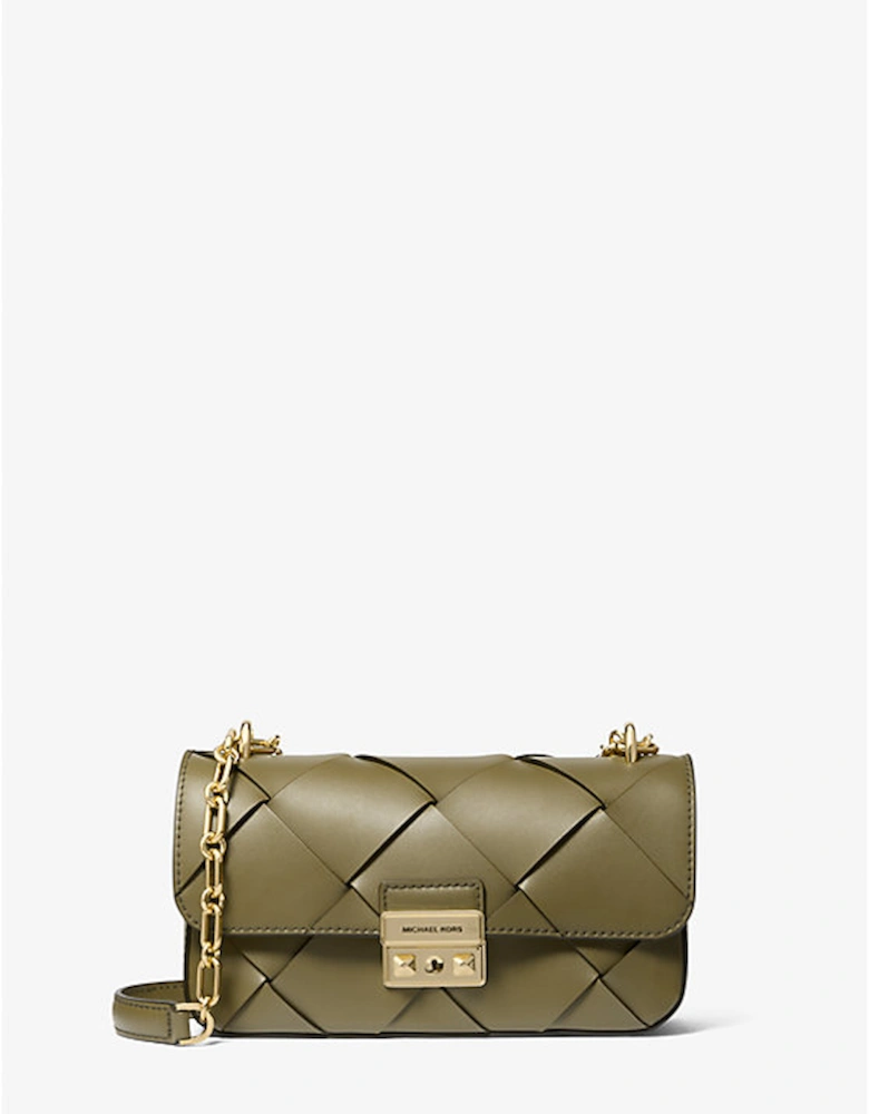 Tribeca Small Woven Leather Shoulder Bag