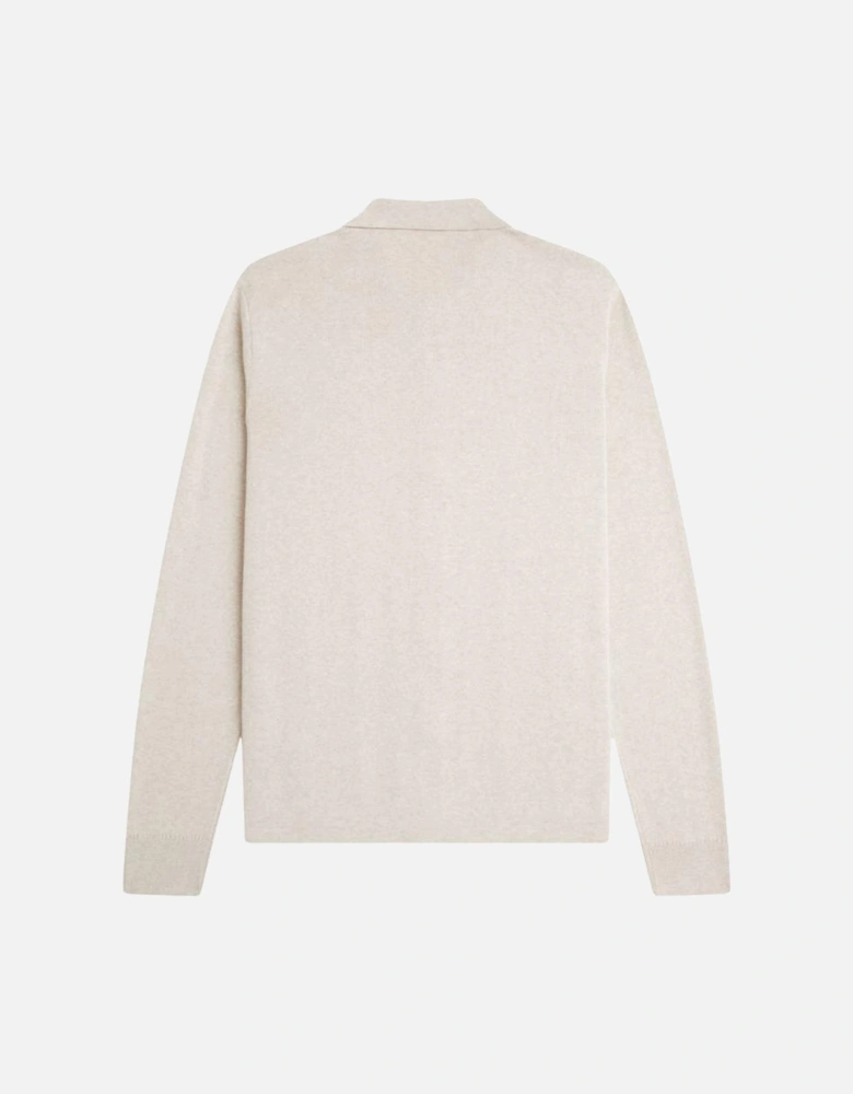 FP Button Through Knitted Shirt - Porridge Marl